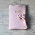 Protège carnet de santé personnalisé en tissu matelassé avec Prénom et/ou Date de naissance